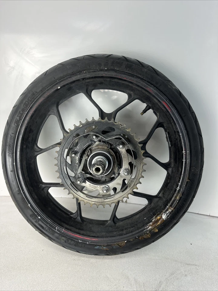 2015 - 2017 Yamaha Yzf R3 Oem Rear Wheel Rim Tire Sprocket OEM Straight - Image 1 of 4