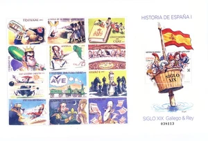 XE48952 Spain 2017 cartoons history XXL sheet MNH - Picture 1 of 1