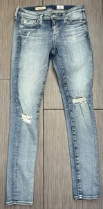 AG Adriano Goldschmied Jeans Damen 25R Blau Super Skinny Ankle Low Rise - Bild 1 von 12