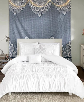 Intelligent Design Benny Comforter Set, Full/Queen, White - Image 1 of 3