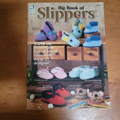 House of White Birches BIG BOOK OF SLIPPERS #101075 For the Family 27 Designs - Image 1 of 4