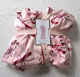 Victoria's Secret Women's Short Signature Satin Pajama Set EH6 Pink Medium NWT