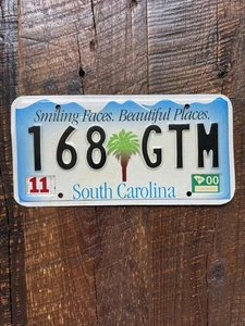 VTG 2000 South Carolina License Plate Tag Smiling Faces Beautiful Places 168GTM - Picture 1 of 2