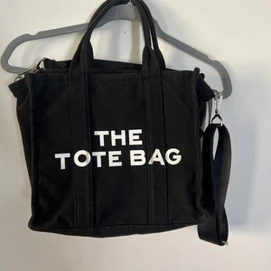 Borsa The Tote Bag In Tela Nera Media Usata - Foto 1 di 9