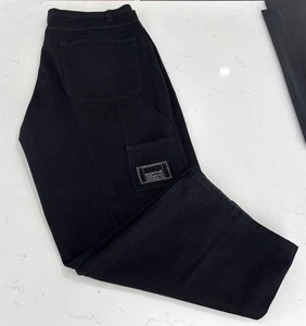 Marithe Francois Girbaud Black Jeans Mens Size 44x30 Vintage Baggy Y2k HipHop - Picture 1 of 15