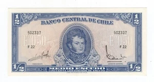 Chile 1962/75 O'Higgins Medio escudos Massad Ibañez UNC - Bild 1 von 2