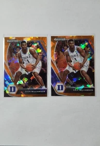 2021 Panini Prizm Draft Picks - Zion Williamson Orange Ice Prizm 2 Card Lot - Picture 1 of 4