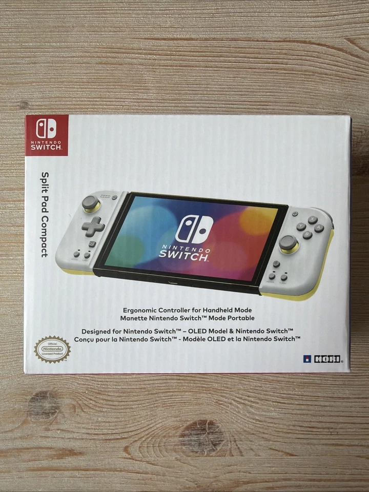 Hori Nintendo Switch Split Pad Compact Controller🎮Light Gray/Yellow (NSW-373U) - Image 1 of 1