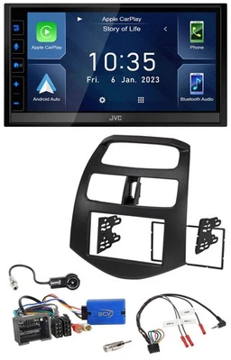 JVC DAB Bluetooth Lenkrad USB 2DIN Autoradio für Chevrolet Spark 2013-2015 - Bild 1 von 4