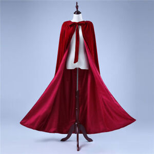 Wine Red Velvet Bridal Wrap Cape Wedding Coat for Bridal Wedding Cloaks Hooded 