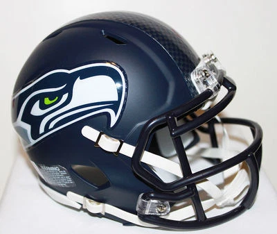 Minicasco personalizado Russell Wilson Seattle Seahawks Speed Riddell Foto 1 de 3