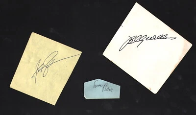 3 c1960 Chicago Cub HOFers Autographs Bank Williams & Jenkins - Image 1 of 2
