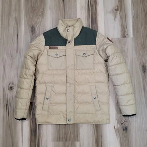 Obermeyer Bennet Down Jacket Boy Medium Brown Full Zip Puffer - Picture 1 of 15