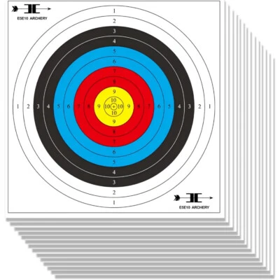 20pcs Waterproof Targets Paper PVC Archery Practice Bow Arrow 17.7 X 17.7 In - Image 1 of 4
