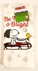 Snoopy Woodstock Peanuts / Set 2 Geschirrtücher Handtuch Kitchen Towel Set NEU - Picture 1 of 19