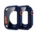 2-pack Screen Protector Case For Apple Watch Series 9/8/7/6/5/4/se 45/44/41/40mm