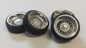 SD rims 15 inch BBS RS silver 30 mm 1:18 model car tuning - Picture 1 of 1