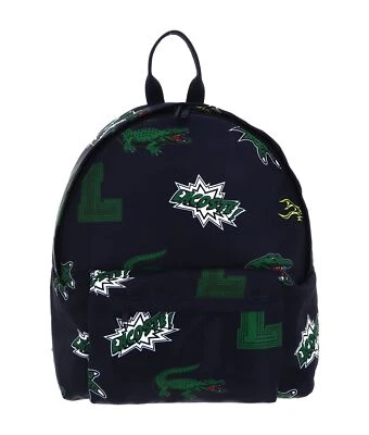 LACOSTE mochila Holiday Backpack Marine 166 Croc Allover - Imagen 1 de 4