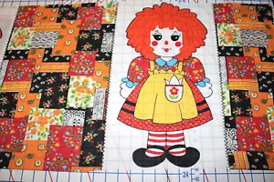 Patchwork Raggedy Doll Fabric Pre-Washed. 2 DollFronts-2 PatchworkBlocks. RB-304 - Picture 1 of 14