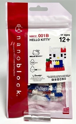 Nanoblock Sanrio Hello Kitty 100 Pc Micro Size Building Blocks - Image 1 of 3