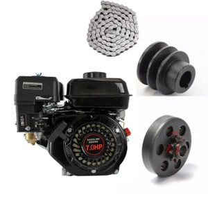 7HP Pull Start Stationary Petrol Engine OHV 4Stroke Horizontal Shaft Motor 210cc - Picture 1 of 9