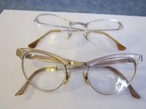 2 VTG ARTCRAFT EYE GLASSES 1/10 12K GF, METAL & ALUMINUM FRAME, 4 1/4-5 1/2 - Picture 1 of 6