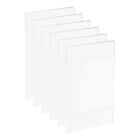 8Pcs 4x6" Wall Mount Acrylic Vertical Sign Holder with Tape for Office, Clear