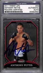 Anthony Pettis Signed 2011 Topps Finest UFC Rookie Card #49 PSA/DNA COA RC WEC