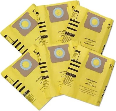 Shop Vac 5-8 GALLON High Efficiency Bags-6PK-Fits All Tank Sizes by Casa Vacuums