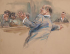 Marshall Goodman, Gerichtssaal 175, Wasserfarbe Auf Papier