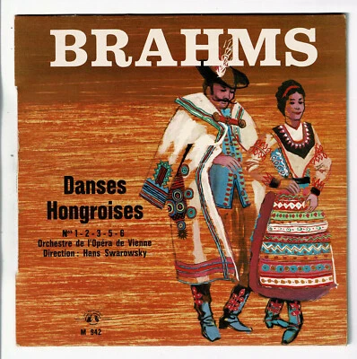 Brahms Vinyl 33 RPM 17cm Danses Hungarian - Opera Vienne H.Swarowsky - Gid 942 - Image 1 of 3