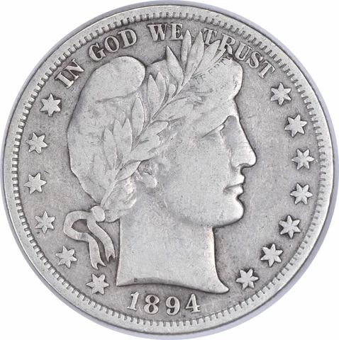 1894-S Barber Silver Half Dollar F Uncertified #102 Cover