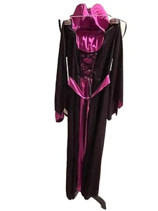 Witch Costume Enchanted Wishes Black & Purple Child Sorceress Halloween Size S - Picture 1 of 8