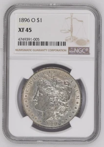 NGC XF 45 $1, 1896 O Morgan Dollar   - Picture 1 of 2