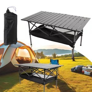 Ultralight Portable Folding Camping Table Aluminum Alloy Outdoor Picnic BBQ Desk - Picture 1 of 22