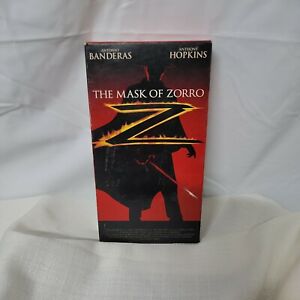 THE MASK OF ZORRO - VHS 1998 - BANDERAS - HOPKINS - TRI STAR - 