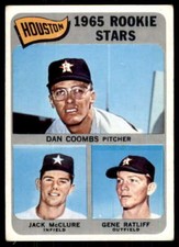 1965 TOPPS DANNY COOMBS/JACK MCCLURE/GENE RATLIFF #553 ROOKIE RC VG-EX+ X3264