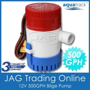 12V BILGE PUMP 500 GPH / 2850LPH - AquaTrack Submersible Marine Boat Water Pump - Picture 1 of 3