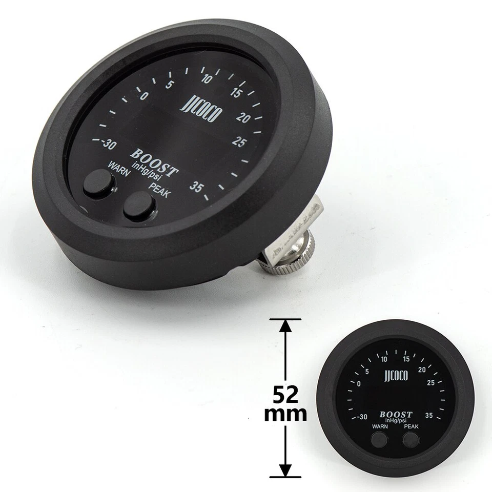 Uviversal Ultra-Thin 52mm -30~35psi Digital Electronic Turbo Boost Gauge Meter - Image 1 of 4