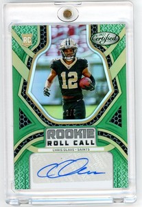 Chris Olave (RC) - 2022 Panini Certified Rookie Roll Call Green Etch Auto /5