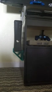Microsoft Xbox 360 Slim Wall Mount Bracket Console Holder Shelf Display Hanger - Picture 1 of 3