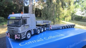 CONRAD 40178 MB ACTROS 8X4 + GOLDHOFER STZ-H6 " GROHMANN " (D) MINT BOX - Foto 1 di 9