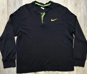 Vintage Nike Kobe Bryant Long Sleeve Waffle Knit Henley Men’s Large Black Mamba - Picture 1 of 5