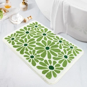 Green Bathroom Rugs Bath Mat, Microfiber Fluffy Soft Floor Mats for Bathroom,... - Picture 1 of 9