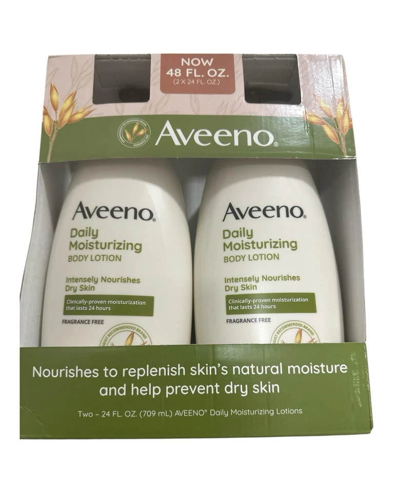 PACK DE 2 / Loción corporal hidratante diaria Aveeno - 24 fl oz (709 g) sin fragancia Foto 1 de 4