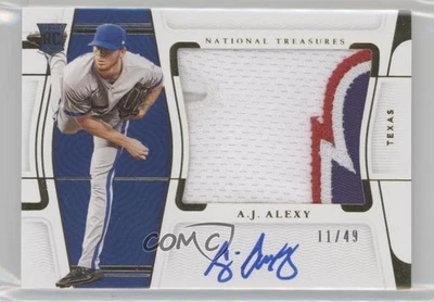 2022 National Treasures Material Signatures Gold /49 AJ Alexy Rookie Auto RC - Image 1 of 2