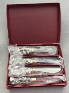 Rare ARTHUR COURT Grape Grapevine 4 Spreaders Aluminum Stainless New in Box - Picture 1 of 4