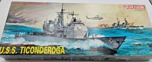 Drago vintage 1/350 U.S.S. Ticonderoga US Cruiser 1003. Scatola aperta, parti sigillate - Foto 1 di 9