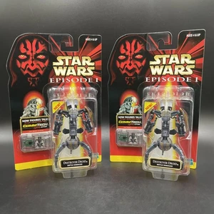 1999 Star Wars Lot of 2 DESTROYER DROID-BATTLE DAMAGE CommTech Episode I Figure - Picture 1 of 21