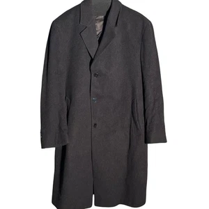Jacob Siegel Loro Piana Lambswool Jacket Mens 40S Made In Italy Overcoat Gray - Picture 1 of 9